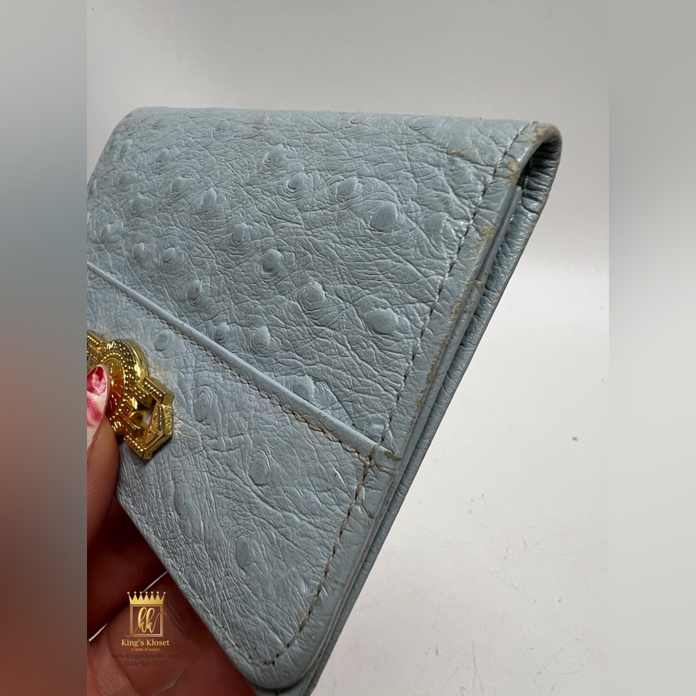 🩵SOLD🩵Gianni Versace ostrich bifold Wallet - Picture 2 of 10